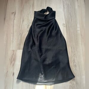 zara satin halter-neck top